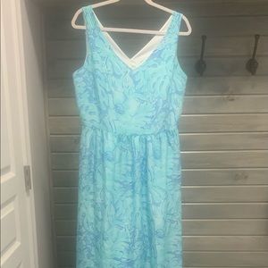 Vineyard Vines Palm Leaf Maxi Dress Size 12